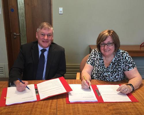 David Bibby, from Everyone Active, and Barking and Dagenham Council's Anne Bristow