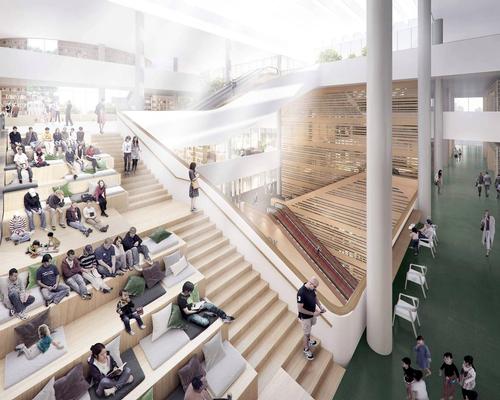 Public gathering spaces are included throughout the design / Atelier Global