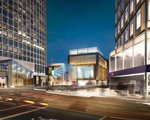 The overall St GIles Circus scheme will be located next to a station for Crossrail – the forthcoming train line running between London and the south east / Orms