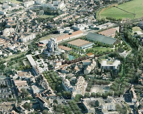 The complex will sit within a public park designed by landscape architect Bas Smet / Bureau Bas Smets