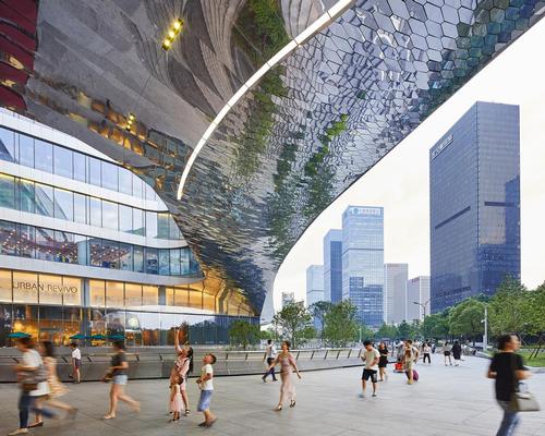 The wave-like motion of the design was developed to reflect the movement of the river / Hufton + Crow