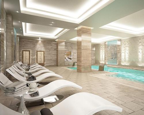 The spa houses six treatment rooms and a large vitality pool