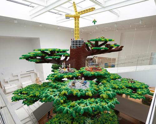 The building is conceptually anchored by a 15m tall Tree of Creativity built entirely from Lego / Lego Group