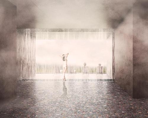 A curtain of rain will feature in one of the spa experiences / Johannes Torpe Studio