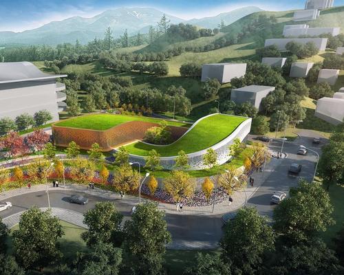 The Four Seasons Town Reception Center will welcome spectators to Fulong Four Seasons Resort – an Olympic venue located 90km northwest of Beijing / Group GSA