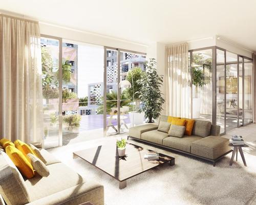 480 residential apartments of various types and sizes will occupy the upper levels / MVRDV