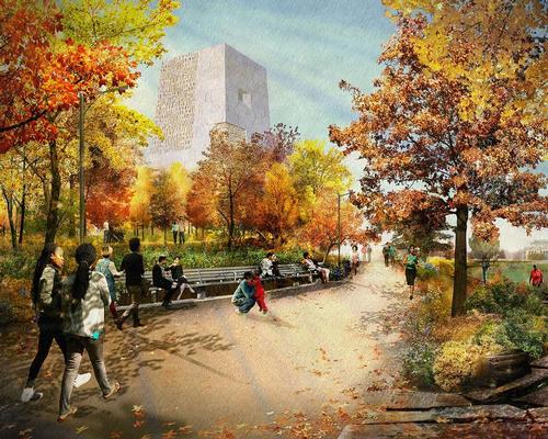Designs show more trees in Jackson Park and a sleeker design for the main building / The Obama Presidential Center