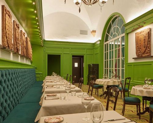 The space features a restaurant run by three-Michelin-star chef Massimo Bottura / Gucci