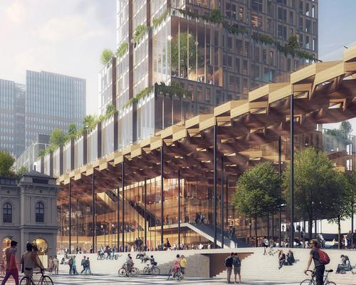 A large pergola will connect the site with both the city and the 19th-century railway station / RRA and C.F Møller