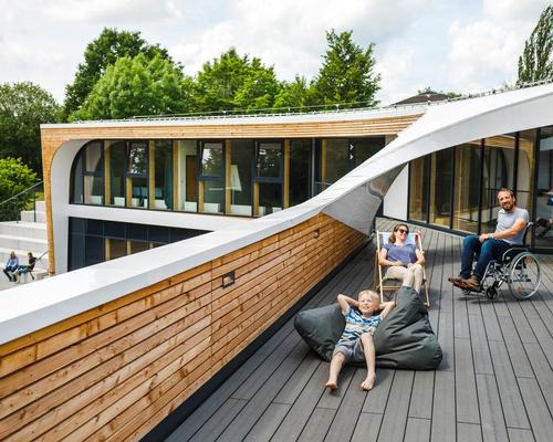 Designed in collaboration with Frankfurt studio Wenzel + Wenzel, the hostel’s rooms, grounds and facilities are all fully accessible and equipped for active people of all abilities