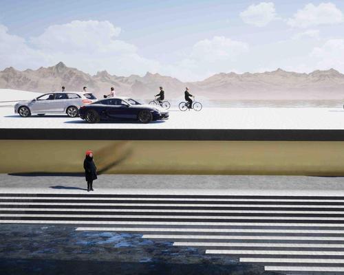 In the design, car and cycle lanes running on top of the bridge are separated from pedestrians below / Erik Andersson Architects 