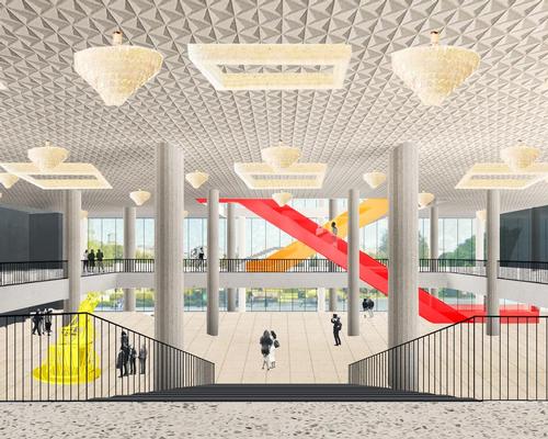 Modern interventions unaffordable in Soviet times, such as escalators, will be added by OMA / OMA