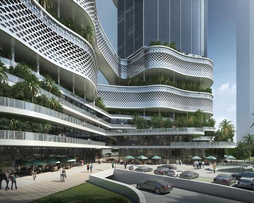 As part of GroupGSA’s plans, the smaller tower will house residential properties, and will include indoor and outdoor swimming pools / GroupGSA