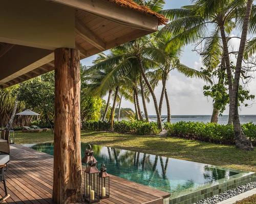 Located on the southwestern portion of the 402-hectare (933-acre) island, the resort is a 35-minute flight from the international airport on Mahé island