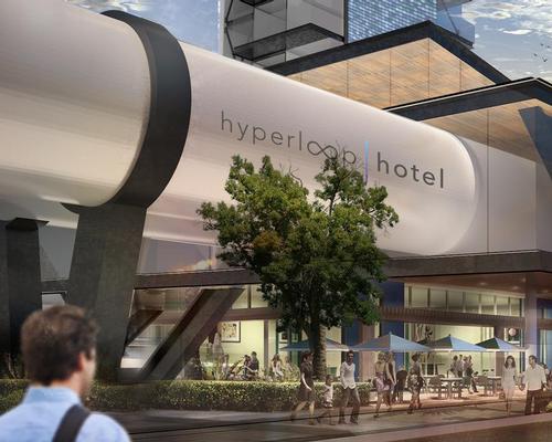 In 2017, the runner-up was a Hyperloop Hotel composed of shipping containers that double as hotel rooms / Radical Innovation Award