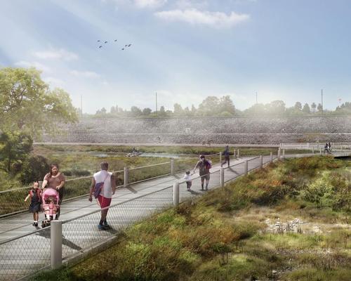 Unlike several other proposals that have outlined High Line-like green-filled trail infrastructure, the LLARRP sets out how incremental alterations to the concrete channel and its banks can be more impactful / Perkins+Will