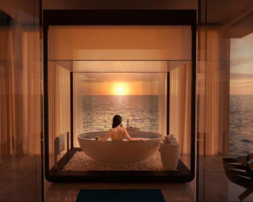 Rooms and amenities above the waves will look out towards the Indian Ocean / 2018 Conrad Hotels & Resorts
