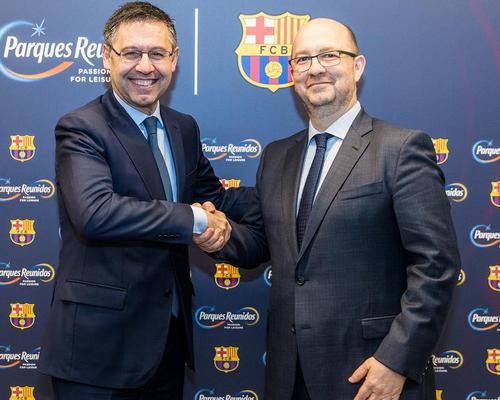 Club president Josep Maria Bartomeu has signed a five-year agreement with leisure park developer Parques Reunidos and its delegate councillor Fernando Eiroa / FC Barcelona
