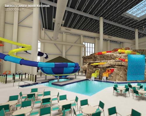 The resort's indoor waterpark will be the largest in the US 