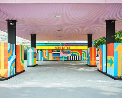 In June last year, designers Craig and Karl turned the petrol station into an immersive art piece, using vibrant colours and geometric design to create the unique work