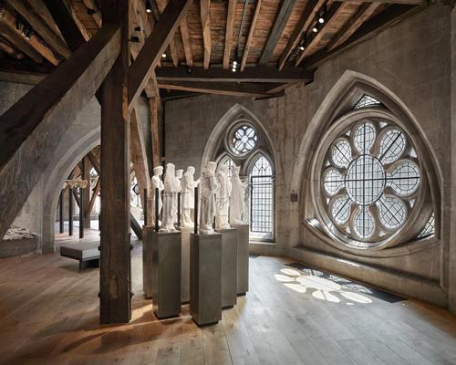 The new gallery spaces, which will display 300 treasures from the Abbey’s collection, are hidden inside the building’s triforium, a loft-like space some 52ft (16m) above the floor / Alan Williams/Courtesy Westminster Abbey