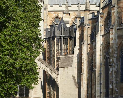 To provide access to the Triforium galleries, a slim tower – constructed from stone, glass, lead and oak – is being built in a courtyard at Poet’s Corner / Alan Williams/Courtesy Westminster Abbey