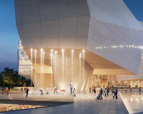 The building has been conceived as a cultural landmark for Chengdu, which is in the midst of an economic boom / Steelblue