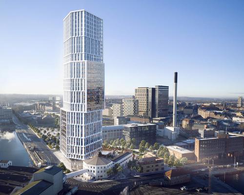 Property developer Olav de Linde and Danish studio C.F. Møller Architects have revealed their plans to build mixed-use tower in Aarhus / C.F. Møller Architects 