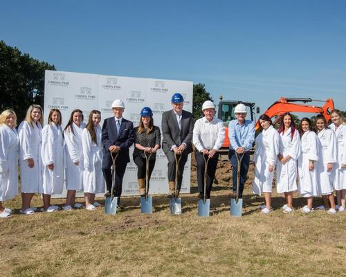 The Carden Park team celebrates the groundbreaking of the new spa 