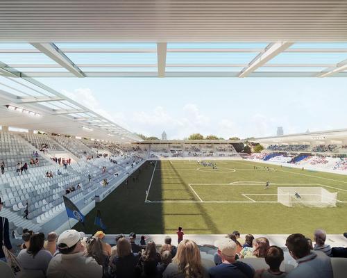 Iotti+Pavarani won a restricted competition in 2017 for their stadium design and have this year undergone the feasibility study
