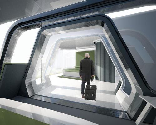 Once scheduled online or via mobile app, the traveler receives a customised unit at their door