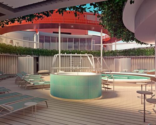 The ship will also be home to a wellness pool and juice bar