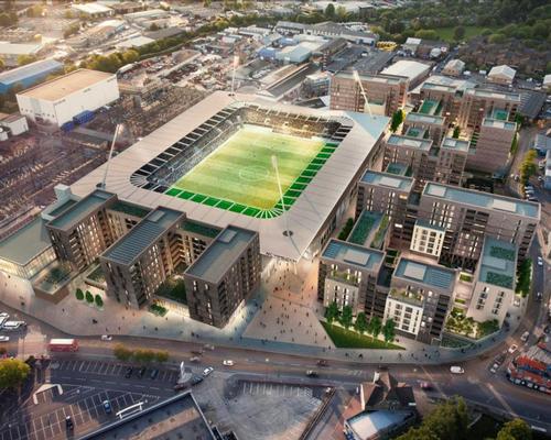 Designed by architects Sheppard Robson, the stadium will host 11,000 people, with the ability to be expanded to as many as 20,000. / AFC Wimbledon