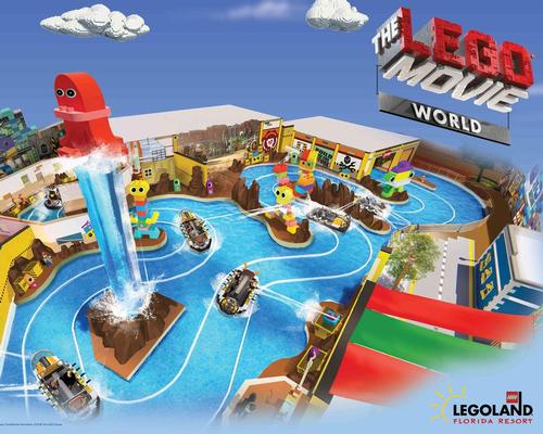 The area is being built in collaboration with Warner Bros Entertainment and Lego System