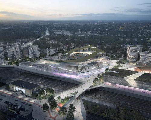 The main building will be linked to the Logomo cultural centre. / Courtesy of PES-Architects