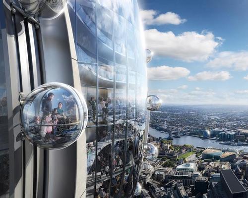 The futuristic addition to London's skyline could open to the public in 2025. / Courtesy of Foster + Partners