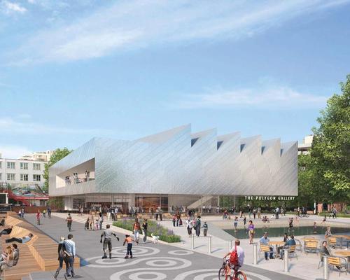 The design of the museum makes it appear to hover in mid-air / Polygon Gallery