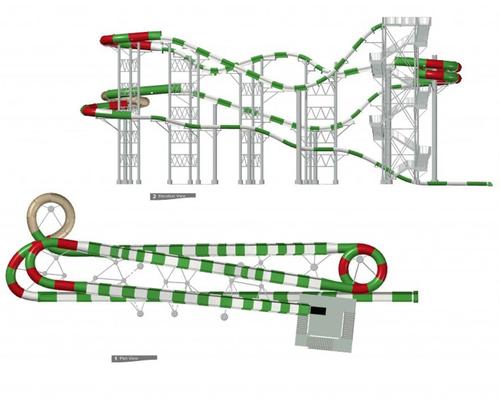 WhiteWater West is handling development of the 926-foot-long (282m) slide / WhiteWater West