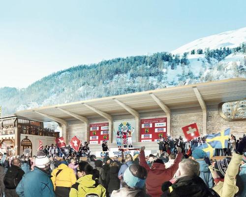 The new-look Ice Pavilion will host medal ceremonies at the 2017 Ski World Championships / Kulm Hotel St. Moritz