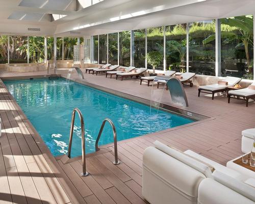 The 150sq m (1,615sq ft) Spa by Clarins has four treatment rooms, three pools, a sauna, Turkish bath, Scottish shower and two whirlpools / Clarins