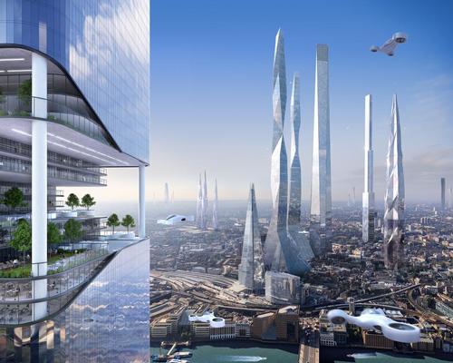 The report imagines a future where apartment buildings dwarf The Shard in London – currently the tallest building in western Europe / SmartThings