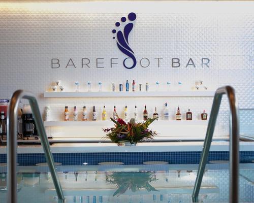 The adults only Barefoot Bar allows visitors to swim up and order their drinks 
