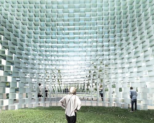 The structure will be formed by a series of box-like fibreglass frames stacked in a brick-wall pattern / Bjarke Ingels Group