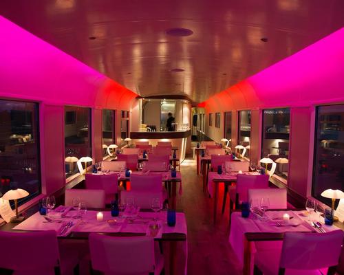 The carriages, which all contain existing kitchens, have been fitted with LED lighting / Panorama Rail Restaurant