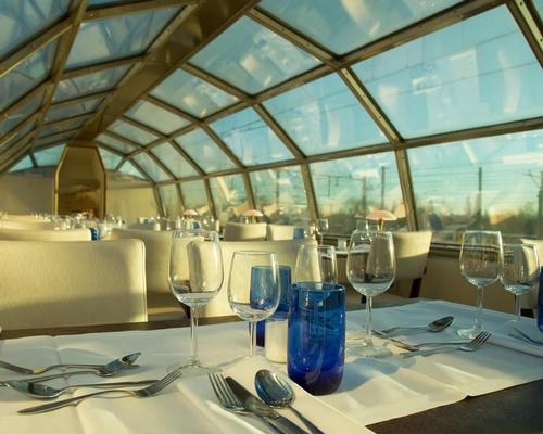 The carriage was created in the 1960s for rail trips across Europe / Panorama Rail Restaurant