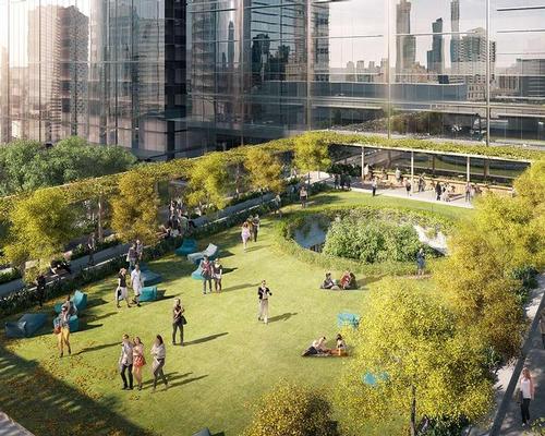 The 2,000sq m Melbourne Sky Park has been designed by Australian architects Aspect/Oculus / Lendlease