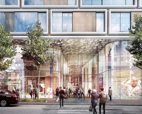 Retail areas will be located at the lower levels, either side of public channel leading people through the building to the other side of the block and a new plaza / Schmidt Hammer Lassen Architects