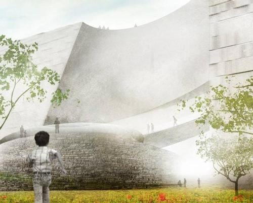 The design features a central campus core with smaller, less urban conditions connecting the ecosystem