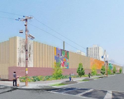The Art Wall project is designed to beautify the protective façade of an electrical switching station in the city’s Fairmount Heights community / David Adjaye Associates