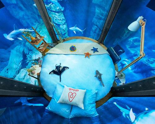 The underwater bedroom is the latest innovative design from Airbnb / Airbnb